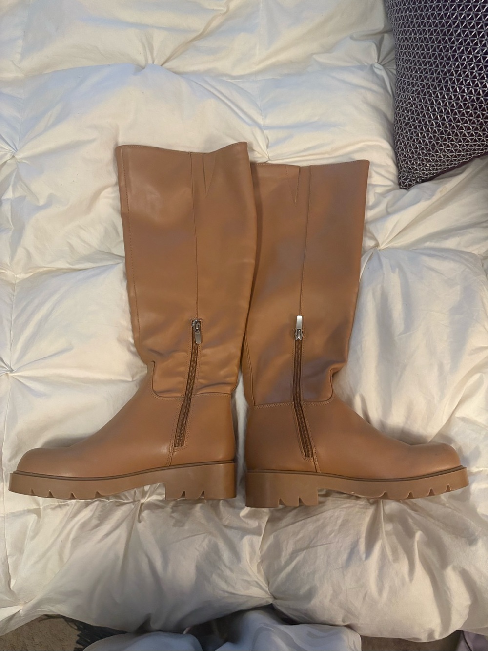 Nine West Women's Over-the-Knee Lug Sole Boots in Tan